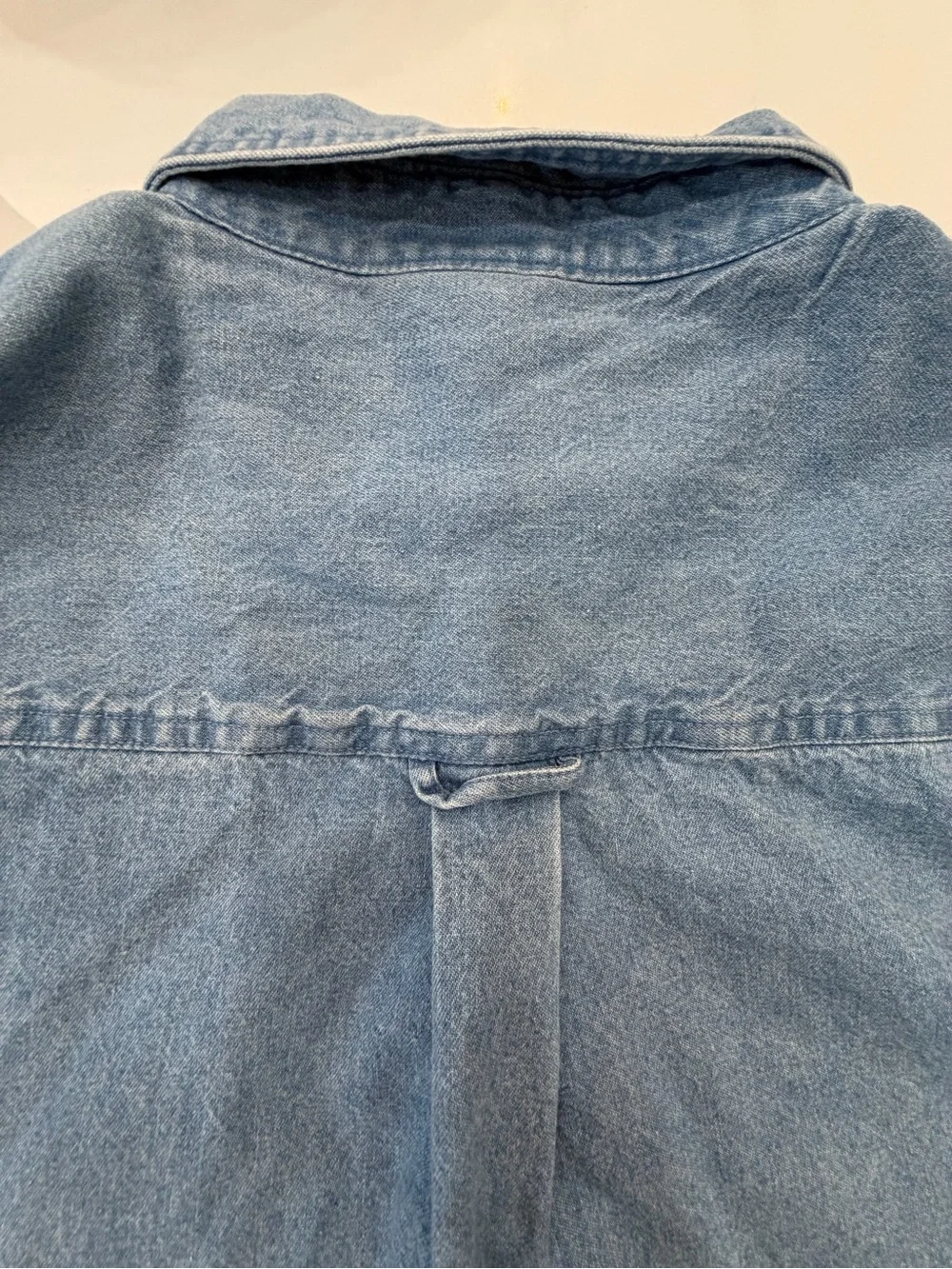 Vintage Purdue Embroidered Light Blue Denim Button-Down Shirt